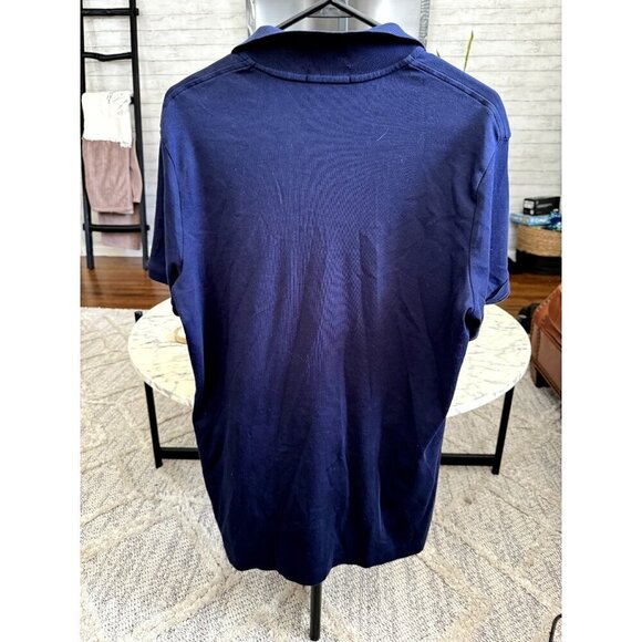 Polo Ralph Lauren Navy Custom-Fit Stretch-Mesh Polo Shirt Mens Size Medium - Picture 3 of 5